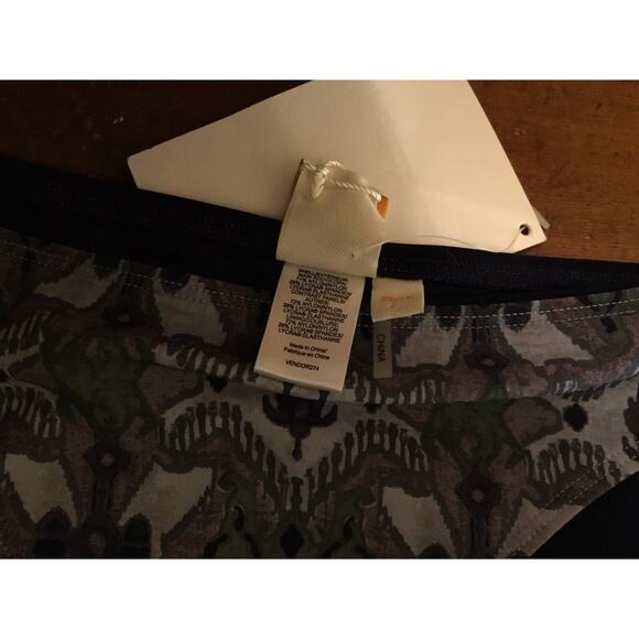 TORY BURCH SWIM GRAY NAVY LAGUNA IKAT PRINT BIKINI BOTTOMS HIPSTER Sz XS NWT - Picture 6 of 7